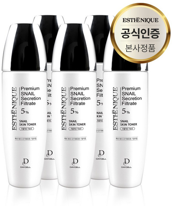 데이셀 에스테니끄 주름개선 탄력 노화방지 고수분 영양공급 달팽이 스킨 토너 150ml, 5개