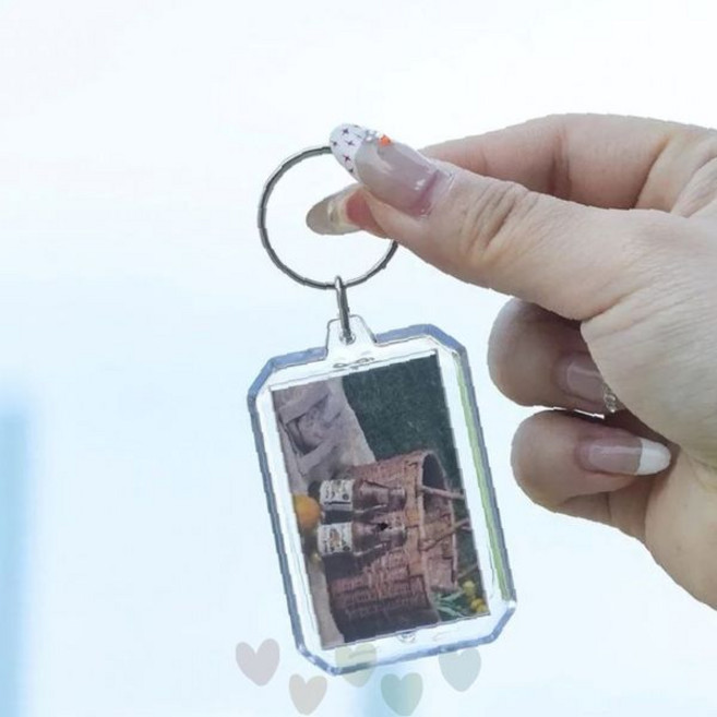 투명 사진 보관 휴대용 열쇠 고리 증명 사진 여권 사진 보정 사진 개인 맞춤