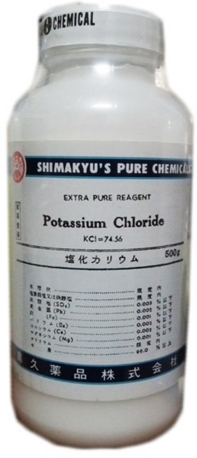 島久 氯化鉀 試藥級 晶體 500克, 1個