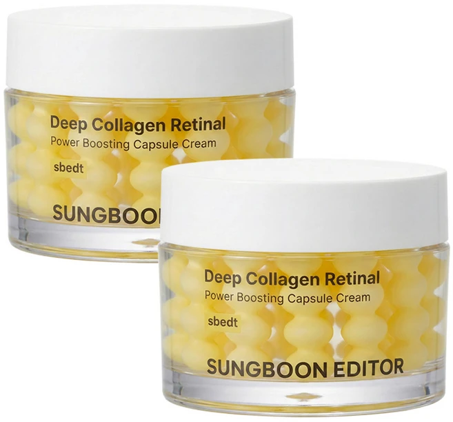 성분에디터 딥 콜라겐 레티날 샷 파워 부스팅 캡슐 노른자 크림 50mlX2개, 2개 - 쿠팡