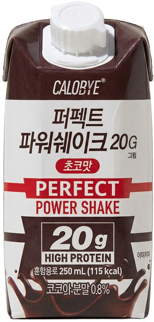 단백질 쉐이크 아침식사대용 간편식 프로틴 쉐이크 초코맛 20g 24개