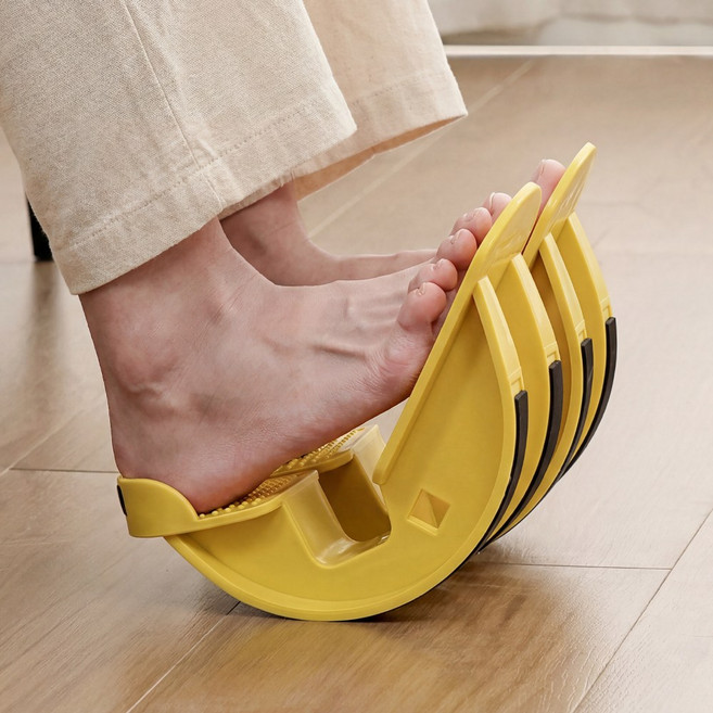 리브에어 스트레칭 종아리 햄스트링 기구 2개입, 옐로우