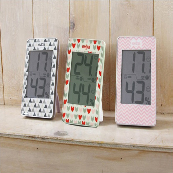 에바 북유럽풍 온습도계3색상/디지털/온도계/습도계, 1개