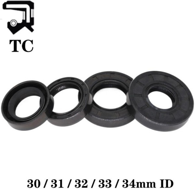 립오일 립틴트 립글로스TC 30/31/32/33/34mm ID 검정색 니트릴 고무 NBR 그루브 립 스프링 가스켓 링 씰링, 01 TC (Black NBR), 59 10Pieces 32x45x8