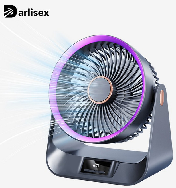 Darlisex 무선 서큘레이터 bldc 대풍량 수퍼 써큘레이터 KY-F23, 다크그레이