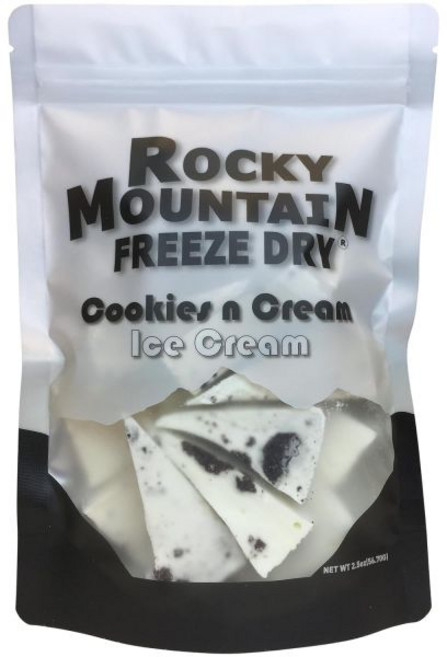 동결 건조 아이스크림 바닐라 딸기 초콜릿 쿠키 도우 생일 케이크 솜사탕 록키 마운틴 장인이 만든 간단한 내추럴 재료로 1 OZ, Cookies and Cream, 2.5 Ounce (Pack of 1), 1개