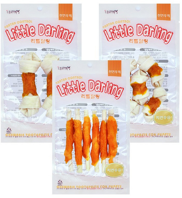 리틀달링 치킨우유껌 3종 (2P5P6P) 강아지 딩고껌, 6P, 1개