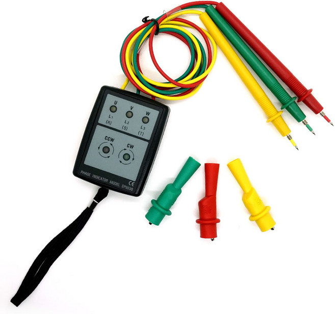 蓋斯工具 相序表 WH8030 三相電壓 相位指示器 LED燈 蜂鳴器 600V, 1個
