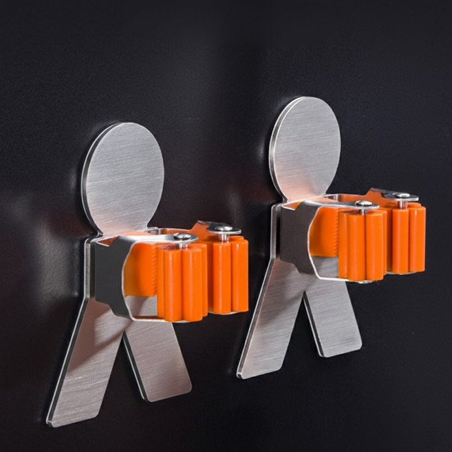 스테인리스 벽걸이 칫솔 거치대, 304스텐_밀대홀더, 1개