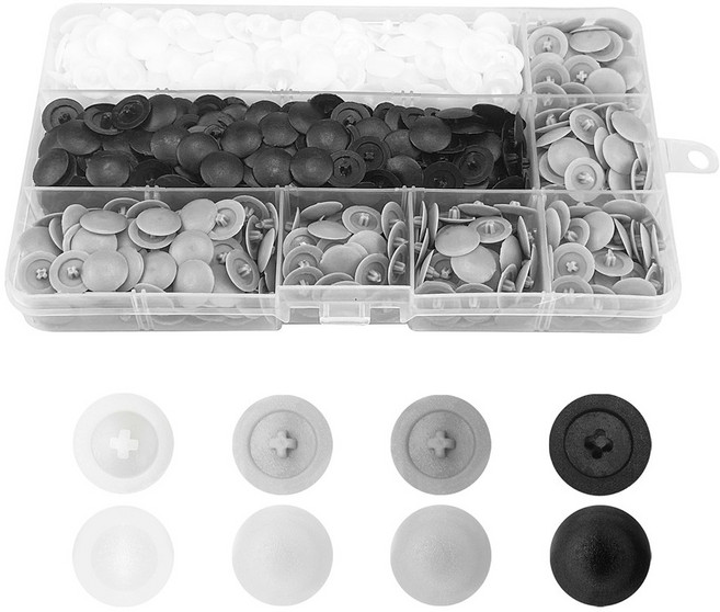 나사 캡 방수 플라스틱 나사 캡 프레스인 보빈 장식 캡 직경 3mm 필립스 나사 용 스냅온 캡 가구 옷장 찬장 선반용 (다양한 색상), 1개