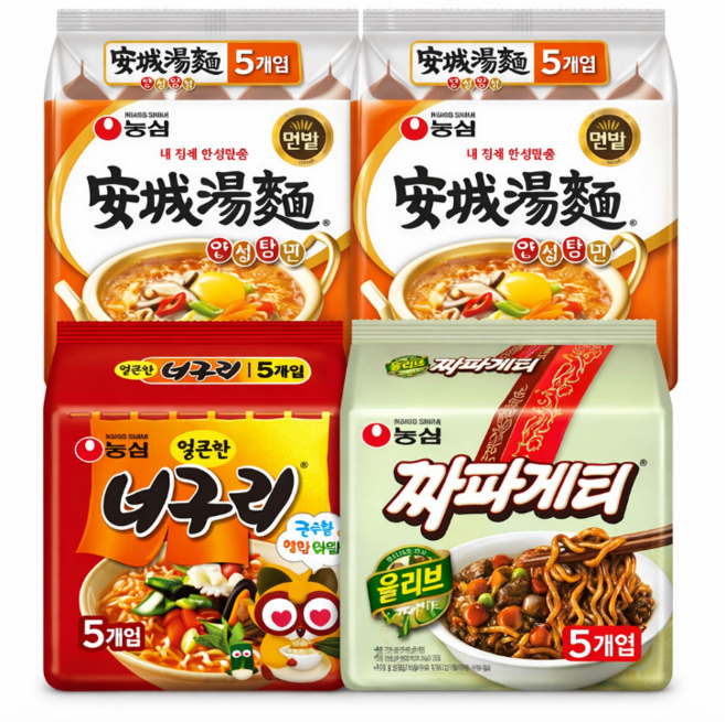 안성탕면10입 +너구리5입+짜파게티5입 (총 20봉), 20개