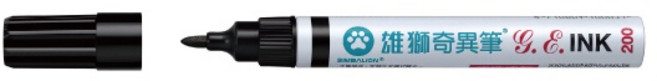 雄獅 SIMBALION 200 油性速乾奇異筆 辦公工廠, 黑筆, 1個