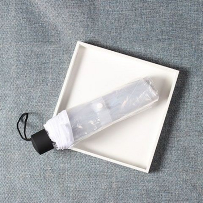 透明雨傘女小清新森繫個性情侶學生創意男晴雨傘網紅三折摺疊透明