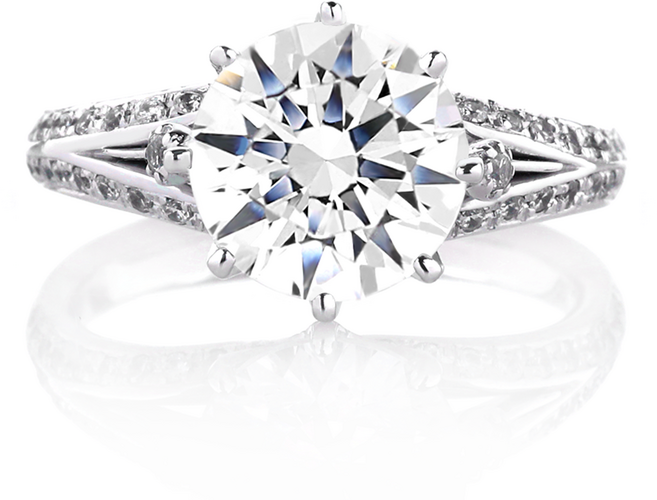 GIA 2캐럿 천연다이아몬드 14k 18k 반지 결혼 예물 엘리시아 델리 HNDR2C205