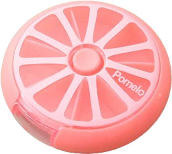 CNS 휴대용 회전형 알약케이스, 1개, 핑크