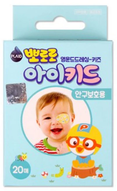 뽀로로 아이키드 안구보호용 아이패치, 3개 - 쿠팡