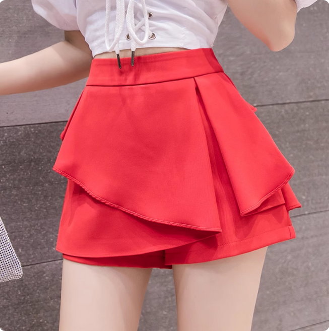 쌍천 여성 치어리더 치마바지 댄스복 반바지 핫팬츠 장구 난타 고고 무대의상 아랑 캉캉 치마바지 A25112603