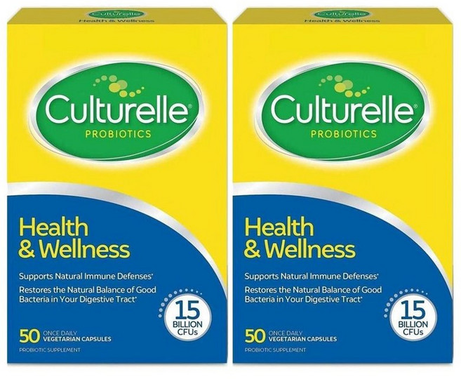 Culturelle 컬처렐 헬스 & 웰빙 프로바이오틱 150억 CFU 유산균 50정, 2개