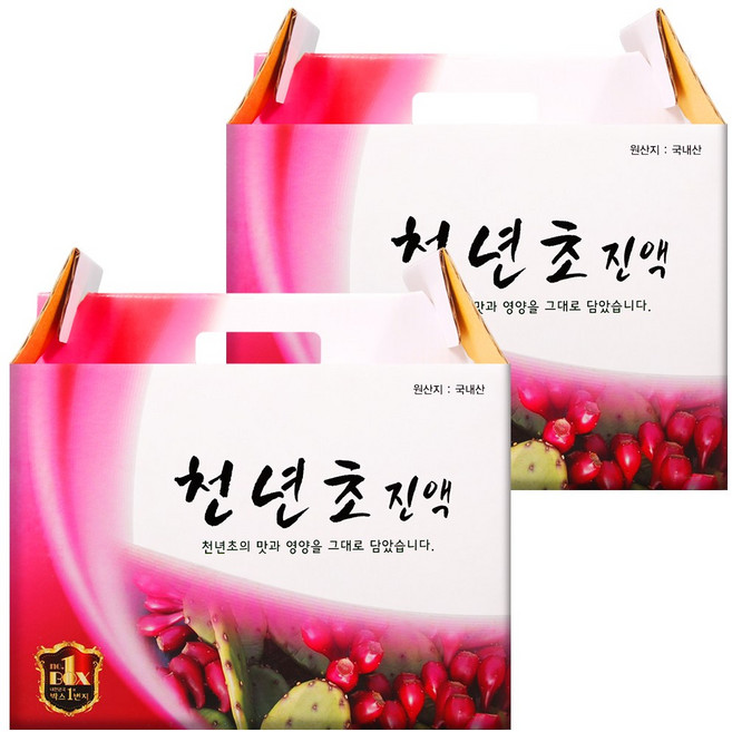 건강중심 국산 천년초 줄기 즙 진액, 120개, 100ml