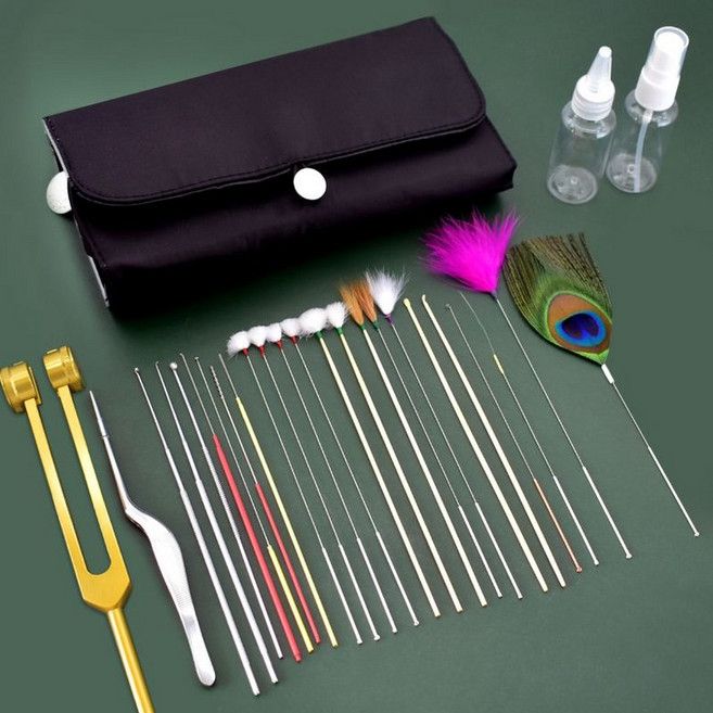 전문가 귀청소 세트 베트남 귀이개 고급 귀파기 귀지제거 귀후비개, 귀청소 세트 블랙, 1개