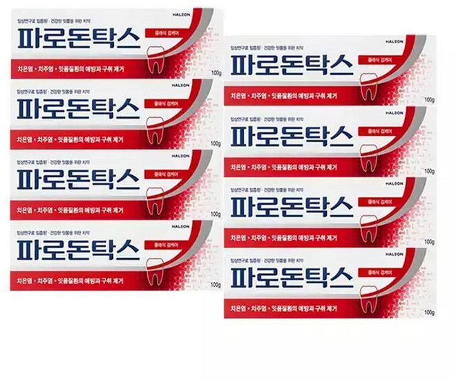 파로돈탁스 클래식 검케어 치약, 100g, 8개