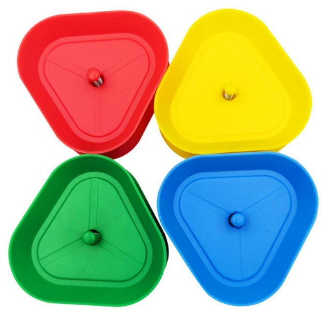 4pcs/set triangle 모양의 핸즈프리 플레이 카드 홀더 보드 게임 포커 좌석 훌륭한 성능, White, 1개