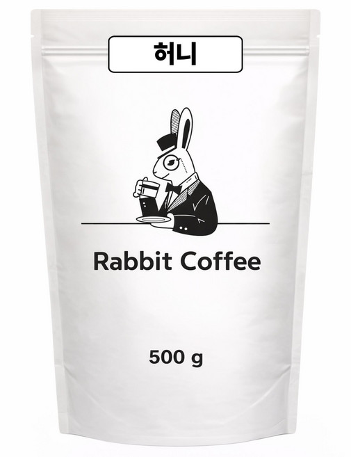 래빗커피 허니 블렌드 콜롬비아 과테말라 원두커피 원두콩 가성비 갓볶은 원두, 홀빈(분쇄안함), 500g, 1개