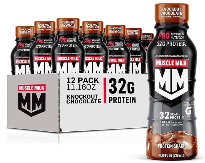 머슬 밀크 프로 단백질 쉐이크 인텐스 바닐라 11.16 Fl Oz(12팩) 32g 설탕 1g, Chocolate - 쿠팡