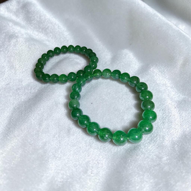 龍潭藝品城 綠草莓晶手珠