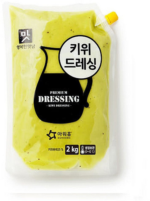 [먹깨비네] 아워홈 키위 드레싱 2kg 대용량드레싱, 1개