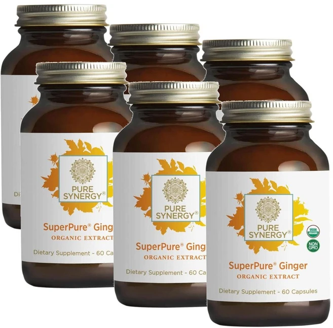 퓨어시너지 슈퍼퓨어 진저 추출물 캡슐 PURE SYNERGY SuperPure Ginger Extract, 60정, 6개 - 쿠팡