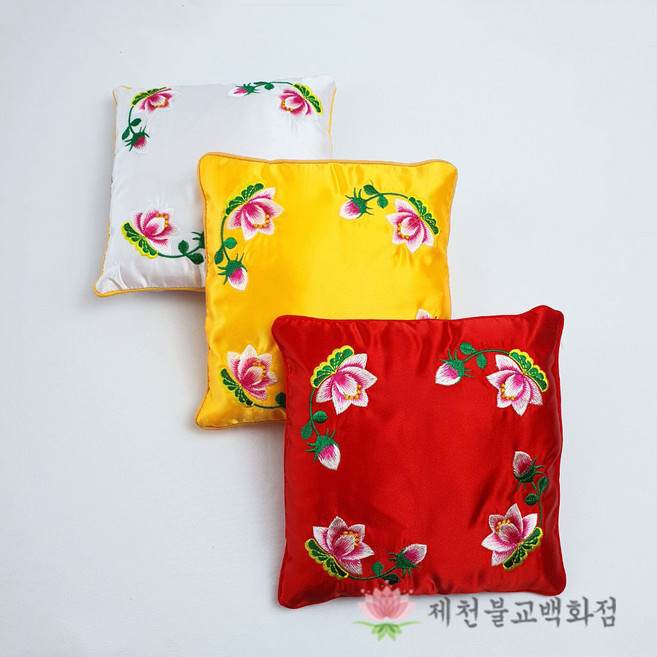 연꽃수동자방석 세존방석 목탁방석 요령방석 소불방석(사이즈소 중 대), 흰색, 1개
