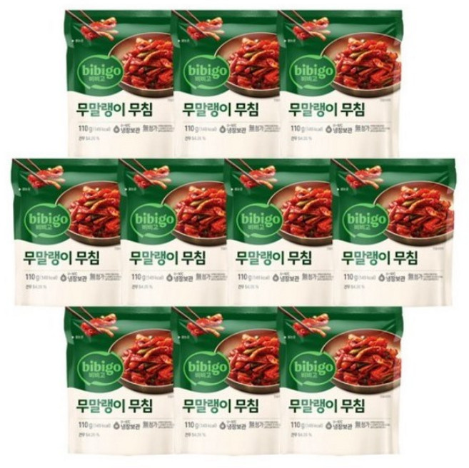 비비고 무말랭이무침, 110g, 10개
