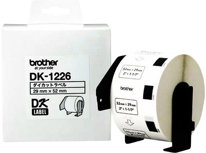 brother 定型標籤帶 DK-1226 (29X52mm 白底黑字 1000張/卷), 1捲入