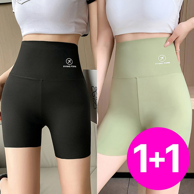 데일리쮸 여성 하이웨스트 3부 레깅스 2장세트