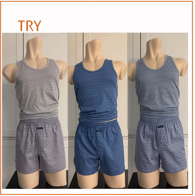 트라이 남성순면퍼스트런닝박서3벌세트I/K