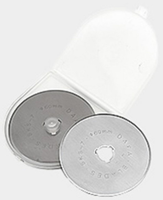 60mm 원형 재단칼 로터리커터 커팅매트 재단커터 (리필용), 1개, 리필칼날(2개입)