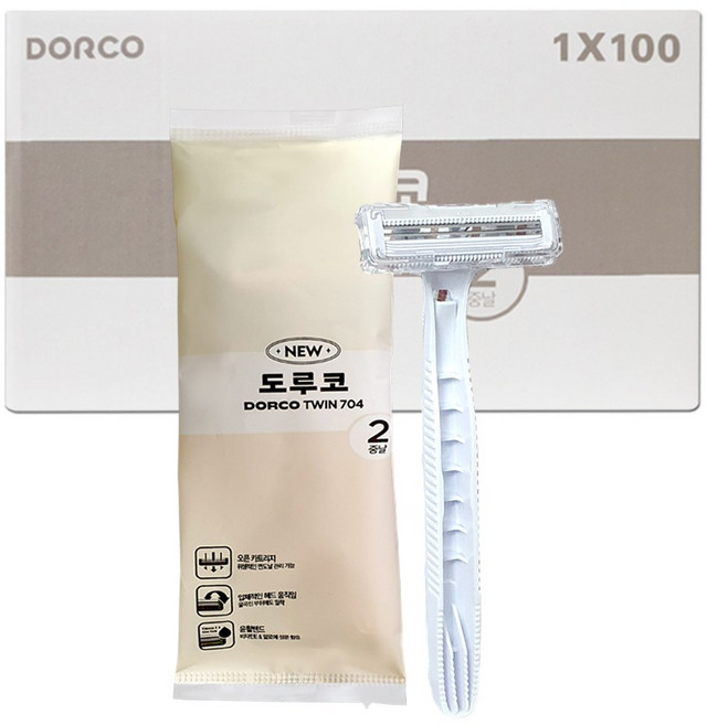 도루코 프레쉬 면도기 TD704, 100개입