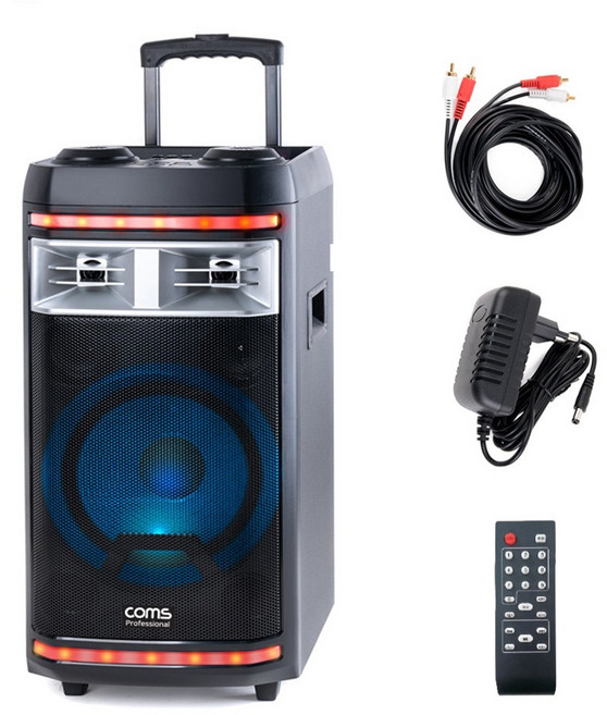 컴스 휴대용 블루투스 버스킹 앰프, (CR400PB), 단일제품