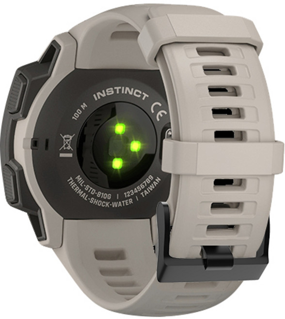 ibits Garmin Instinct 矽膠錶帶 本我系列 專用黑片扣 替換腕帶 22mm, 凍原白, 1個