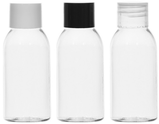 [10-25개묶음판매] 단마개캡 용기 10ml 15ml 20ml 30ml 40ml 어메니티 소분공병 허브스프레이공병, 10개, 30ml 투명용기, 검정캡