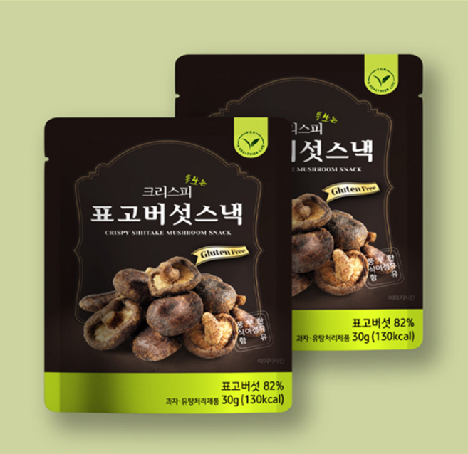 톡쏘는 크리스피 표고버섯스낵 30g 10봉 국내산 생표고버섯으로 만든 건강야채칩, 10개