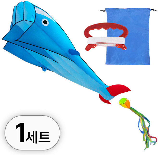대형 고래연 연날리기 얼레 연실 세트 휴대용 파우치 포함 대형연 날리기 연얼레 실 키트 가오리연 방패연 어린이 유치원 초등 학생 전통 민속 야외 연 놀이 패키지, W99002A(대형, 1세트