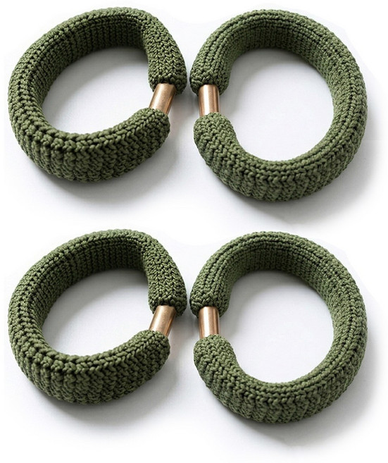 생활친구 일체형 통고무링 군인 밑단 고무링, 4개, 국방색