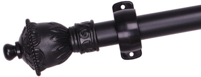 한국레일갤럭시 25mm 궁전 커튼봉 커텐봉, 블랙