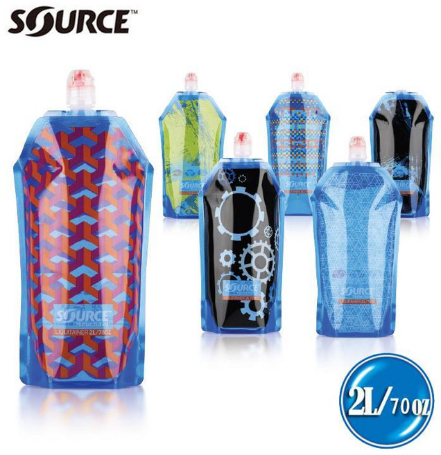 Source Liquitainer 輕便型水袋【野外營】露營 登山 摺疊水袋, 1個, 2L(款式隨機出貨)