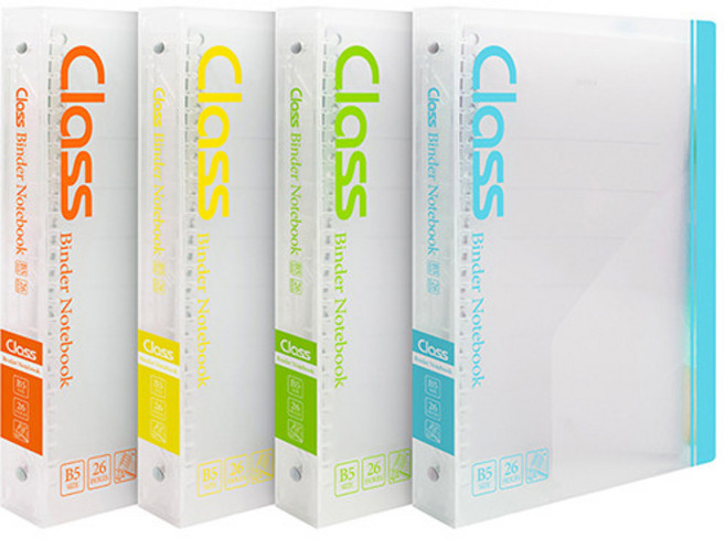 문화산업 클래스 바인더 노트북 B5, [4083630]B5/주황