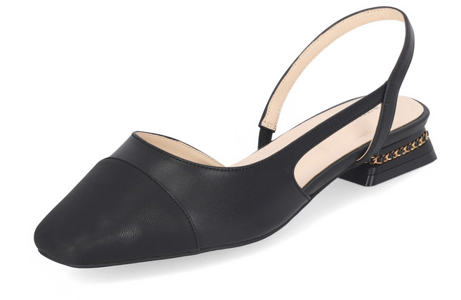 엘칸토 인텐스 여성 투톤 오픈 슬링백 2cm LCWO14I413