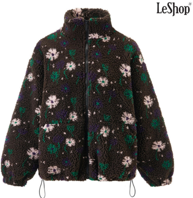 [한정수량] 르샵 플라워 양털 시어링 후리스 집업 퍼 자켓 상품 이월상품 한정판매