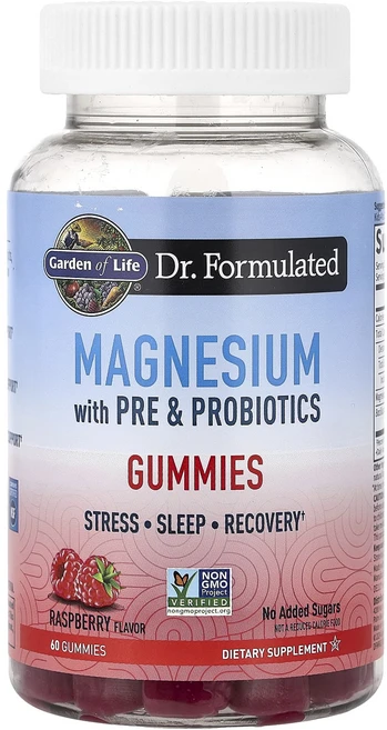 Garden of Life 마그네슘 함유 프리 & 프로바이오틱 구미젤리 라즈베리 맛 구미젤리 60개, GardenofLife마그네슘함유프리프로바이오틱구미젤리 - 쿠팡
